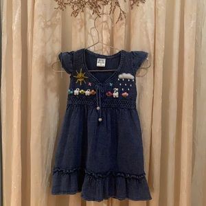 Handmade • Llama Embroidered Peruvian Dress